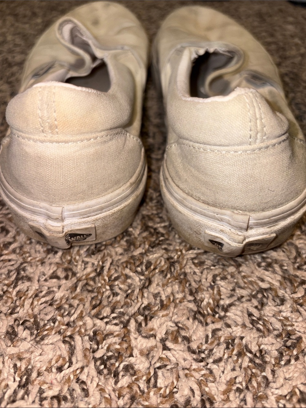 Vans Slip-On Canvas Sneakers in White - Picture 3 of 6